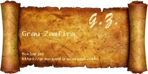 Grau Zamfira névjegykártya